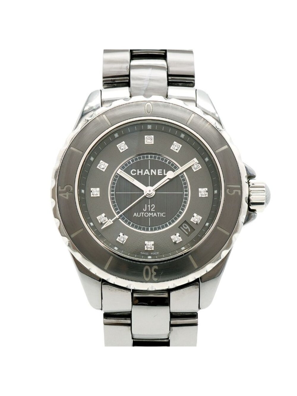Chanel 12P Chromatic Diamond Gray Dial Watch